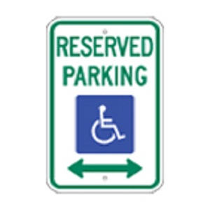 Reserved Parking Sign (Arrows )